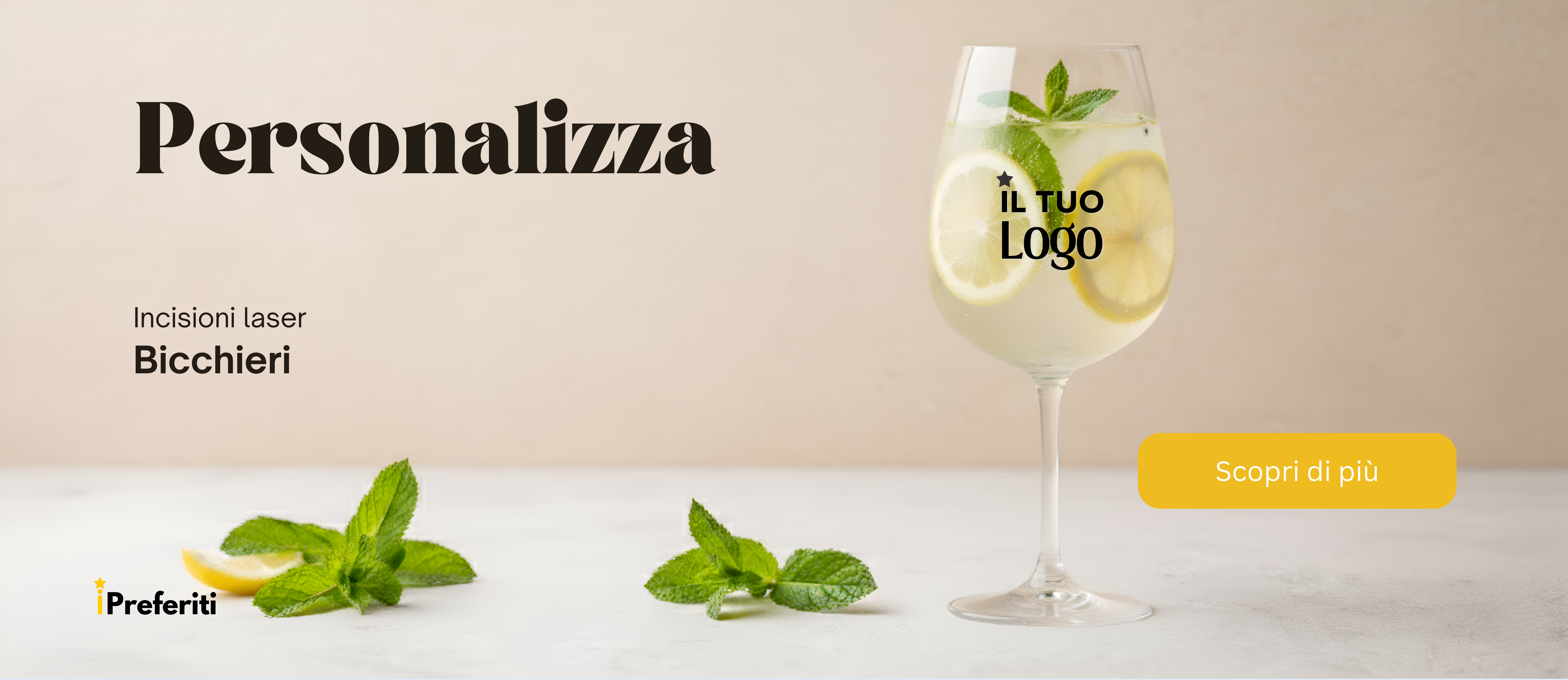 Banner personalizza bicchieri